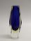 Italian Two-Tone Blue & Yellow Sommerso Murano Glass Vase, 1960s or 1970s, Image 1