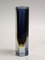 Vase en Verre de Murano Sommerso Bicolore Bleu et Orange, Italie, 1960s ou 1970s 2