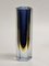 Italian Two-Tone Blue & Orange Sommerso Murano Glass Vase, 1960s or 1970s 1