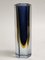 Vase en Verre de Murano Sommerso Bicolore Bleu et Orange, Italie, 1960s ou 1970s 6