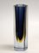 Vase en Verre de Murano Sommerso Bicolore Bleu et Orange, Italie, 1960s ou 1970s 3