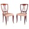 Hall Chairs in Mahogany Attributed to Melchiorre Bega, 1940s, Set of 2 1