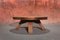 Round Brutalist Solid Oak Coffee Table, 1960s, Image 1