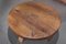 Round Brutalist Solid Oak Coffee Table, 1960s 6