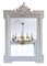 Large Light Grey & Gilt Overmantel or Wall Mirror, 1900s 1