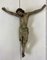 Antike französische handbemalte Jesus Christ Skulptur aus polychromen Gips 2
