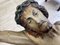 Antike französische handbemalte Jesus Christ Skulptur aus polychromen Gips 3