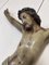 Antike französische handbemalte Jesus Christ Skulptur aus polychromen Gips 6