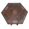 Moroccan Marquetry Side Table with Hexagonal Top, 19th Century 5