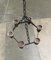 Mid-Century Scandinavian Brutalist Candle Chandelier in Wrought Iron, 1960s 11