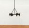 Mid-Century Scandinavian Brutalist Candle Chandelier in Wrought Iron, 1960s 34