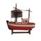 Mid-Century Modell eines Holzbootes mit Segeln 3
