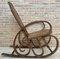 Rocking Chairs Art Déco en Bois Courbé avec Sièges en Roseau, 20ème Siècle, Set de 2 2
