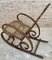 20th Century Art Deco Bentwood Rocking Chairs with Reed Seats, Set of 2, Image 5