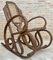 20th Century Art Deco Bentwood Rocking Chairs with Reed Seats, Set of 2, Image 9