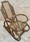 Rocking Chairs Art Déco en Bois Courbé avec Sièges en Roseau, 20ème Siècle, Set de 2 7