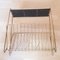 Mid-Century Magazine Stand in Brass with Lace Metal Storage 4