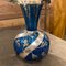 Italienische Art Deco Vase aus Silber und Blauem Glas, 1940er 12