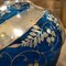Vase Art Déco en Argent et Verre Bleu, Italie, 1940s 10