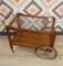 Bar Cart in Wood, Brass & Glass, 1960s 8