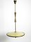 Mid-Century Italian Brass Ceiling Lamp with Double Glass Lampshade 2