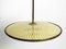 Mid-Century Italian Brass Ceiling Lamp with Double Glass Lampshade 18