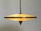 Mid-Century Italian Brass Ceiling Lamp with Double Glass Lampshade 6