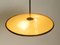 Italienische Mid-Century Messing Deckenlampe mit doppeltem Glasschirm 17