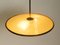 Mid-Century Italian Brass Ceiling Lamp with Double Glass Lampshade 17
