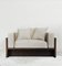 Smoked Oak & White Fabric Chaplin Lounge Chair by Collector 3