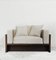 Smoked Oak & White Fabric Chaplin Lounge Chair by Collector, Image 3