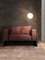 Dark Oak & Maroon Fabric Chaplin Lounge Chair by Collector 2