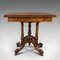 Antique English Demi Lune Folding Card Table in Walnut, Image 7