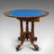 Antique English Demi Lune Folding Card Table in Walnut, Image 6