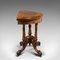 Antique English Demi Lune Folding Card Table in Walnut, Image 5