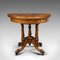 Antique English Demi Lune Folding Card Table in Walnut 1