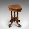 Antique English Demi Lune Folding Card Table in Walnut, Image 4