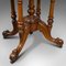 Table Pliante Demi-Lune Antique en Noyer, Angleterre 12