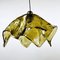 Lampada a sospensione in vetro di Murano color ambra di AV Mazzega, Italia, anni '50, Immagine 9