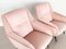 Mid-Century Italian Armchairs in Soft Pink Velvet with Brass Tips, 1950s, Set of 2 6
