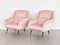 Fauteuils Mid-Century en Velours Rose avec Embouts en Laiton, Italie, 1950s, Set de 2 15