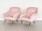 Italienische Mid-Century Armlehnstühle aus rosa Samt mit Messingspitzen, 1950er, 2er Set 15