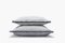 Grey with Grey Fringes Happy Linen Pillow by LO DECOR for Lorenza Briola, Image 2