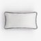Grey with Grey Fringes Happy Linen Pillow by LO DECOR for Lorenza Briola 3