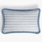 Light Blue with Light Blue Fringes Happy Linen Pillow by LO DECOR for Lorenza Briola 4