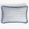 Light Blue with Light Blue Fringes Happy Linen Pillow by LO DECOR for Lorenza Briola, Image 4