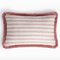 Light Pink with Light Pink Fringes Happy Linen Pillow by LO DECOR for Lorenza Briola, Image 3