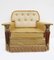 Empire Revival Sessel aus goldenem Kunstleder, 1960er 1
