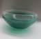 Emerald-Colored Glass Bowl with Bubble Inclusions 4