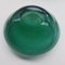 Emerald-Colored Glass Bowl with Bubble Inclusions 2